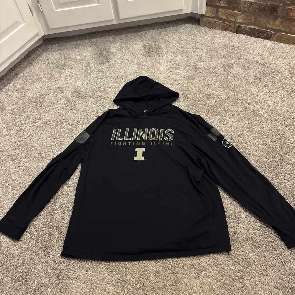 Illinois Fighting Illini Colosseum Shirt Hoodie OHT Team Military Service 2XL